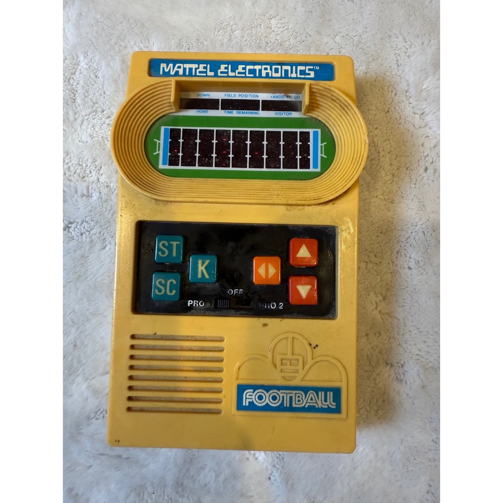 Vintage 1977 Mattel Electronics Football Handheld LED Electronic Game Tested